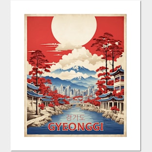 Gyeonggi South Korea Travel Tourism Retro Vintage Posters and Art